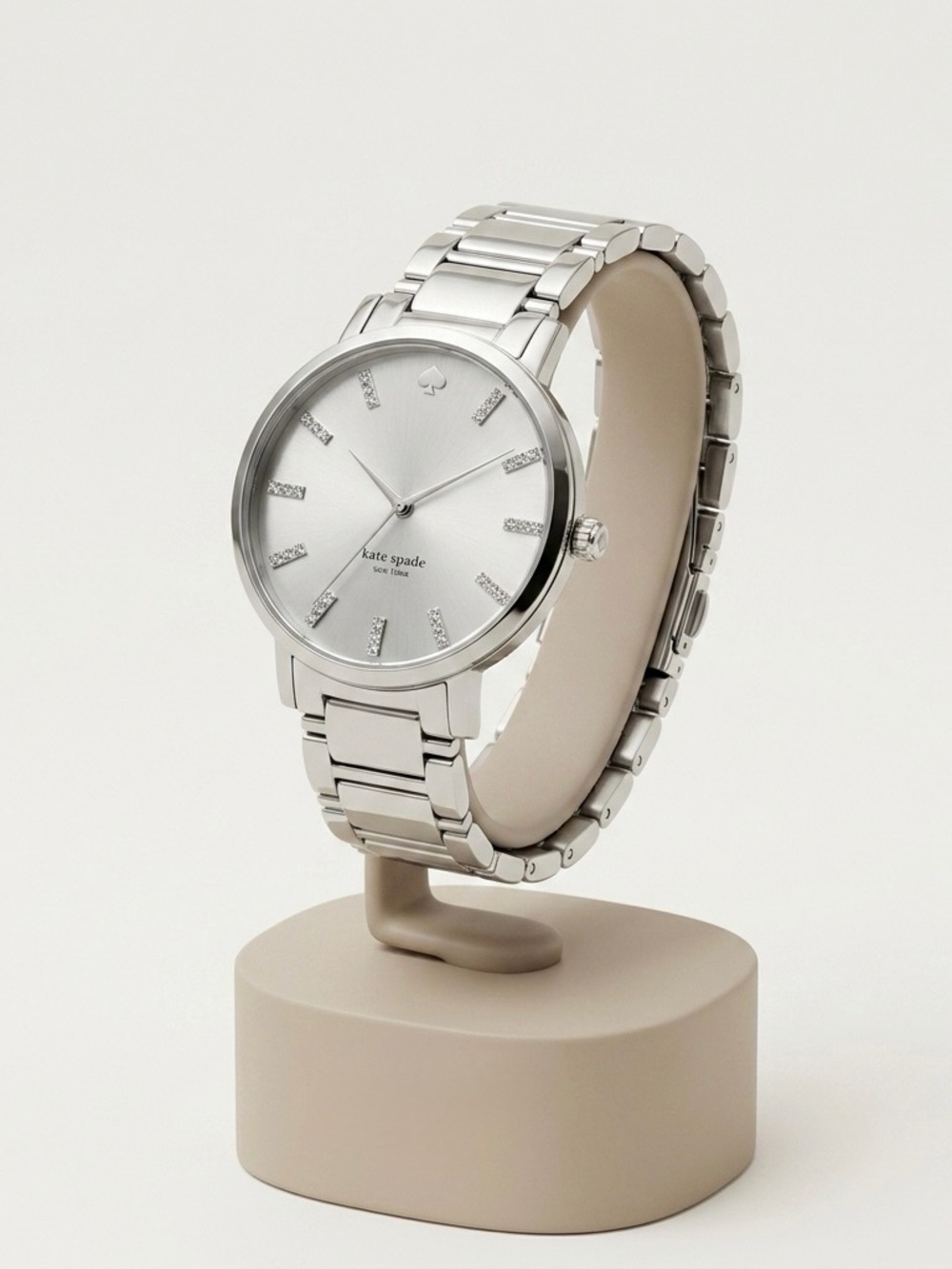 Kate Spade Gramercy Grand Silver Watch